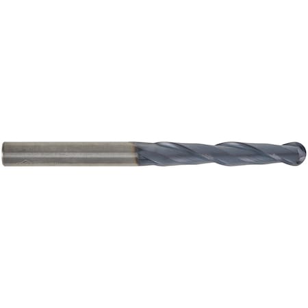 2 Flute Xl Length Ball End Mill 3/16Dia 1-1/8Loc 3Oal W/Altin